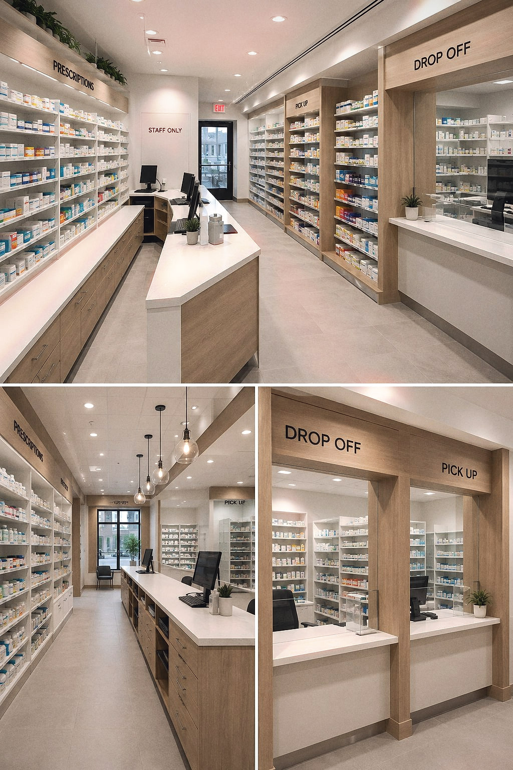 Design rendering of Pharmacy fit-out in Tarzana, California — view 6