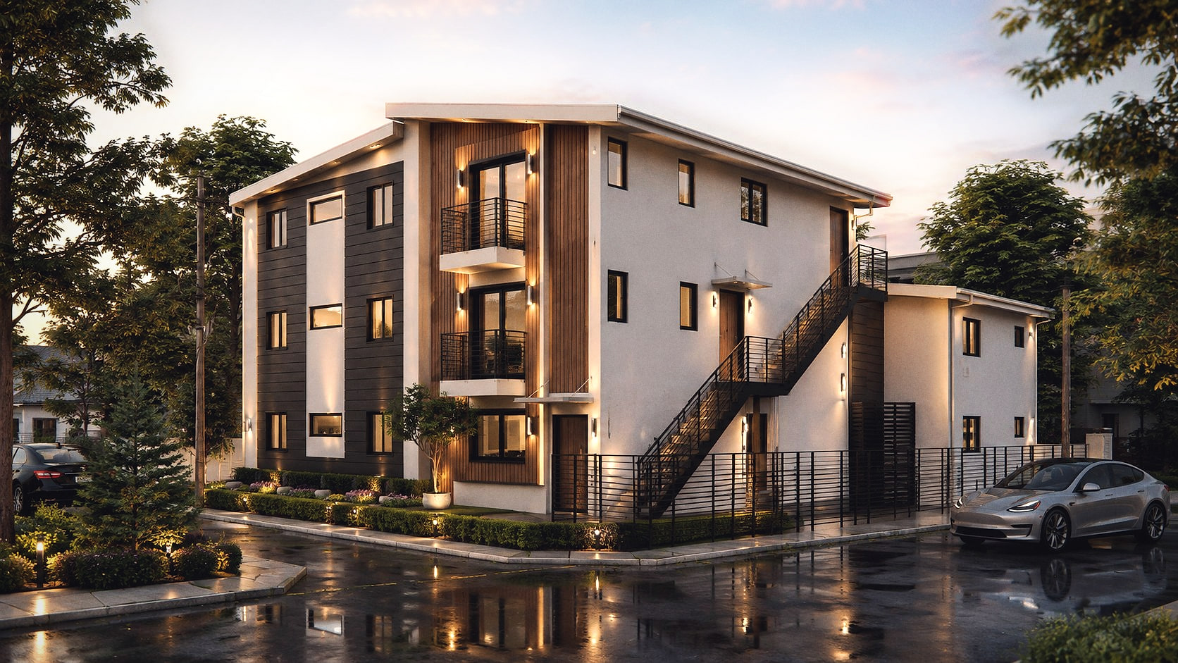 Design rendering of Second multi-family building in Los Angeles, California — view 2