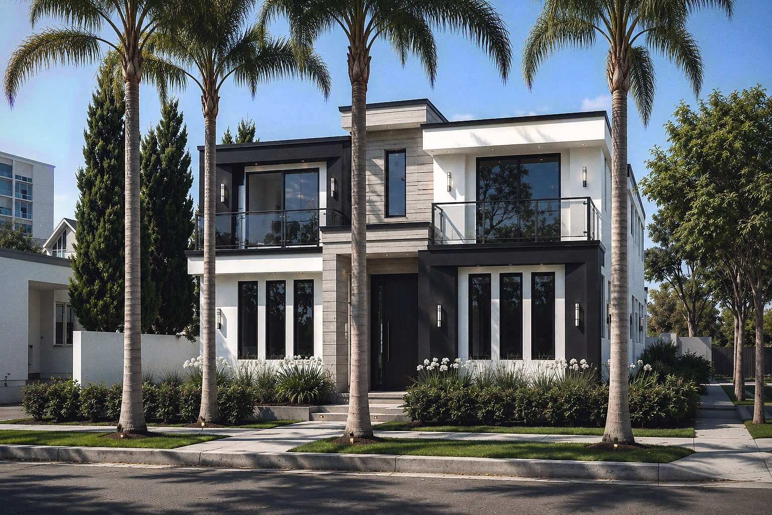 Design rendering of Hillside residence in Beverly Hills, California — view 2