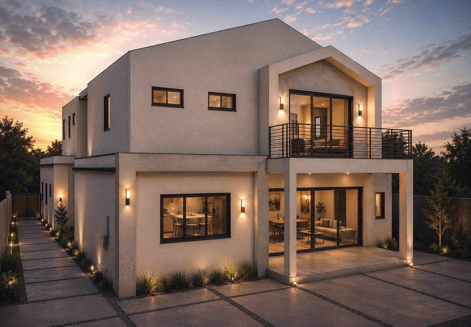 Design rendering of Two-storey residence in North Hollywood, California — view 3