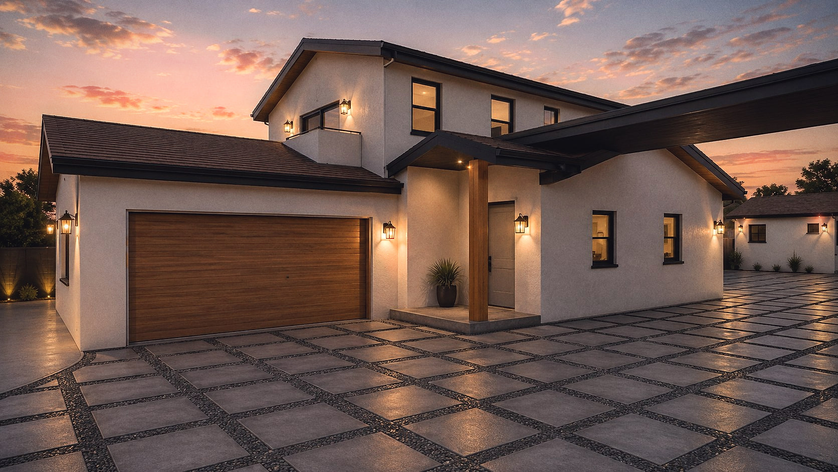 Design rendering of Modern farmhouse in Woodland Hills, California — view 4